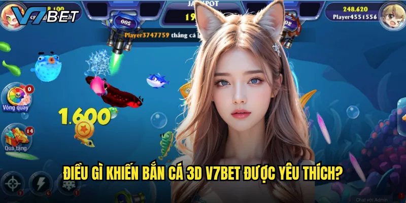 Điều gì khiến Bắn Cá 3D V7bet được yêu thích?